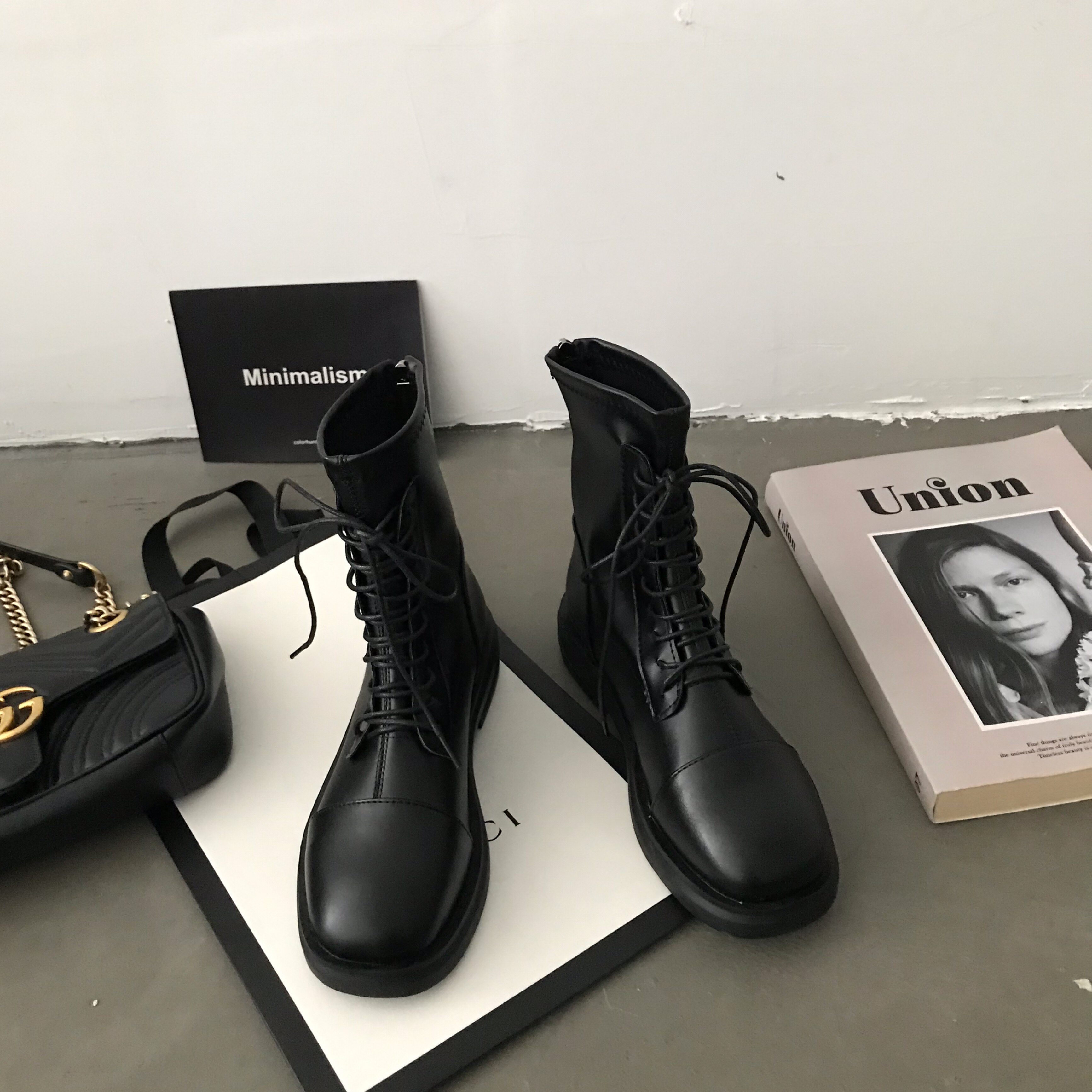 Small sun home Martin boots summer thin women's 2021 new boots British versatile locomotive short boots black boots ins