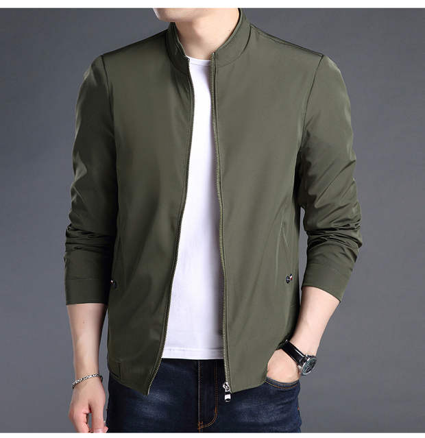 Áo khoác nam mùa thu Playboy nam trung niên mùa xuân và mùa thu phiên bản Hàn Quốc Áo khoác mỏng thời trang mỏng áo khoác denim