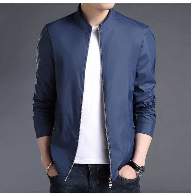 Áo khoác nam mùa thu Playboy nam trung niên mùa xuân và mùa thu phiên bản Hàn Quốc Áo khoác mỏng thời trang mỏng áo khoác denim