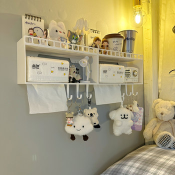 Bedroom wall storage rack without punching holes