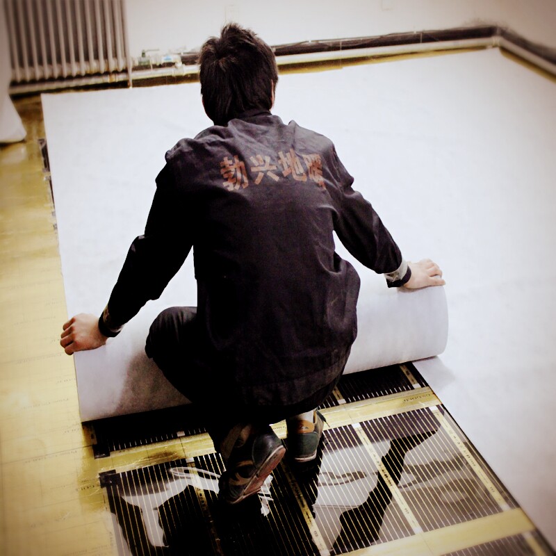 Electric heating film construction method