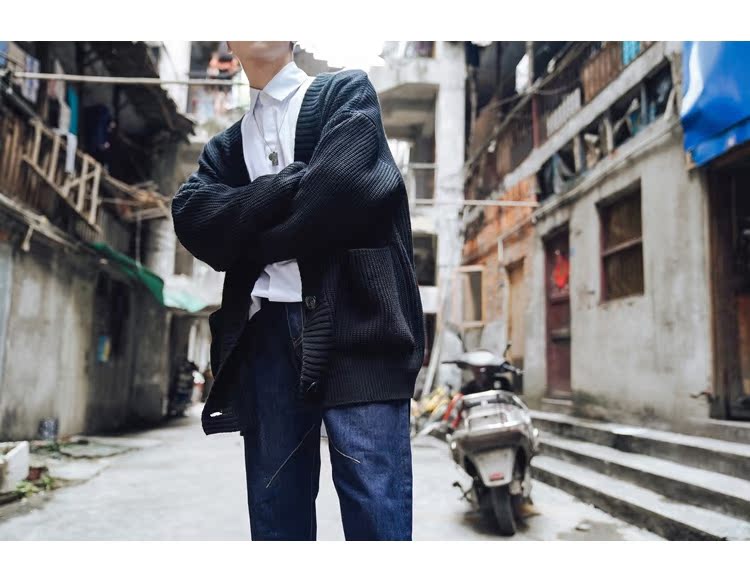 [Ưu đãi đặc biệt] Áo len cổ lọ màu retro Nhật Bản áo len cổ lọ nam xu hướng áo len mùa thu đông áo len cổ cao nam