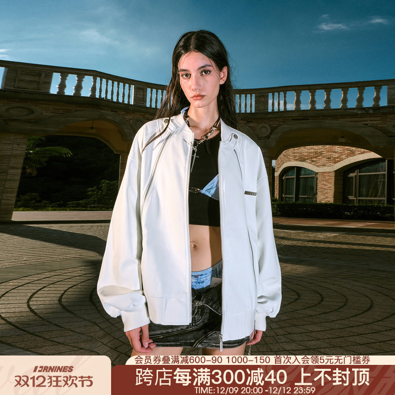 Лу Юйсяо (Lu Yuxiao), белая летная куртка из искусственной кожи бренда tide, весенне-осенняя американская короткая куртка для мужчин и женщин Изображение 1