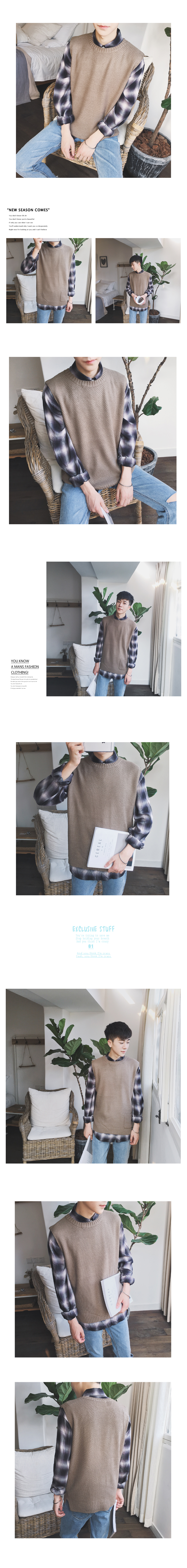 Débardeur homme Woolen gilet pour automne - Ref 1597333 Image 7