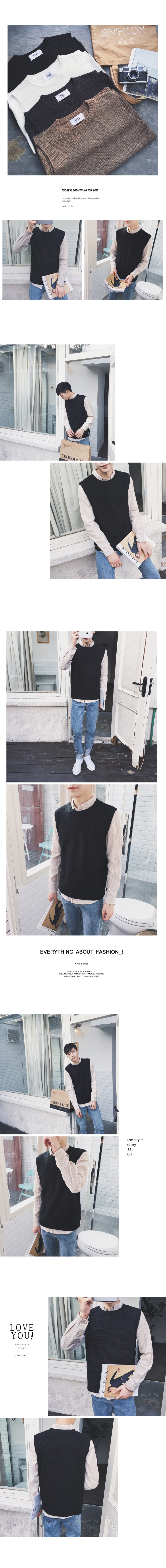 Débardeur homme Woolen gilet pour automne - Ref 1597333 Image 10