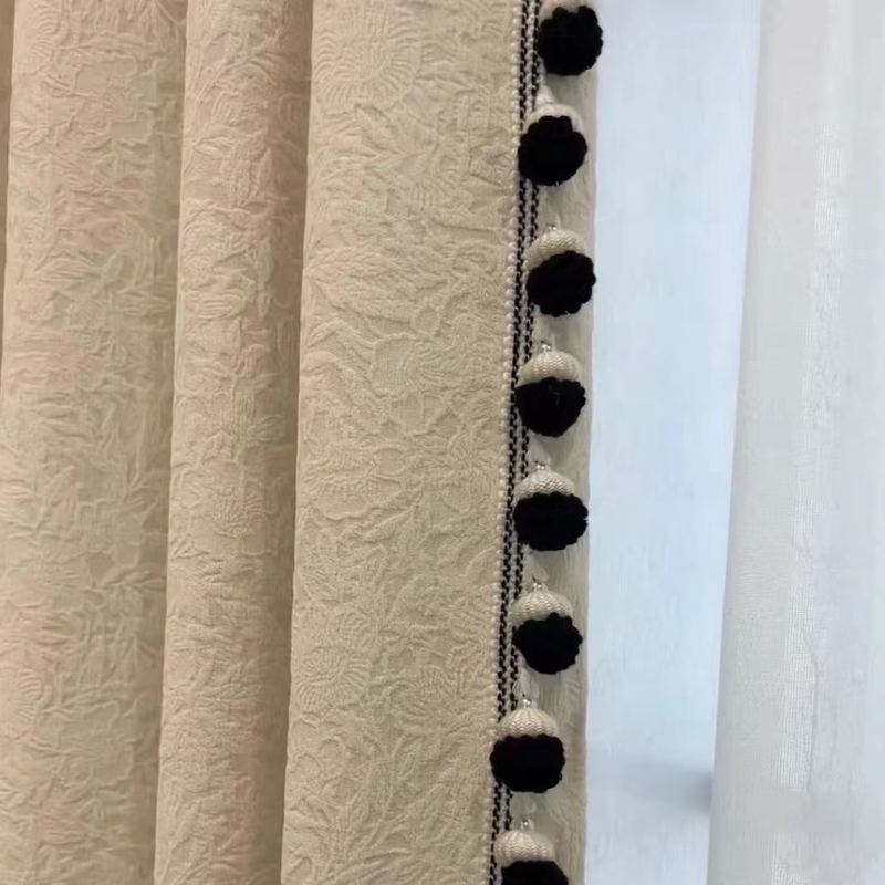 New Three-Color Mixed Oxford Wood Bead Pinecone Tassel Curtain Decoration Accessories Side Trim