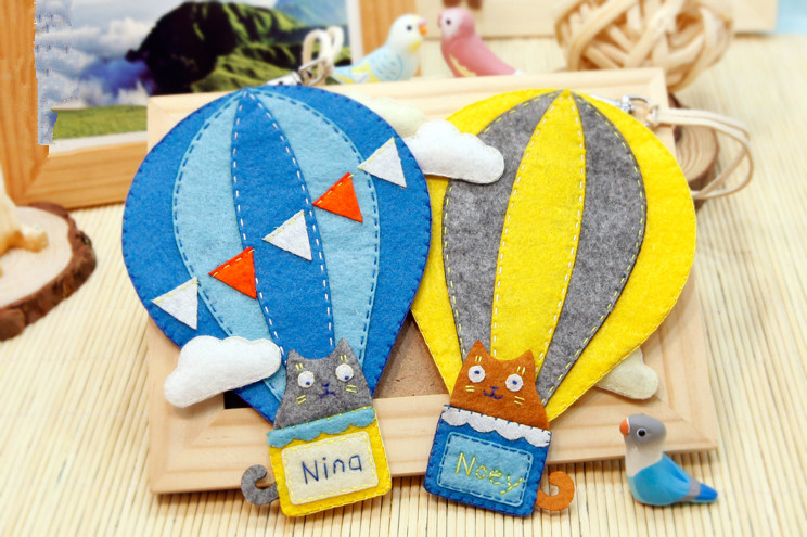 Cutting-free travel couple luggage tag bag tag Meiyue non-woven handmade diy fabric material bag