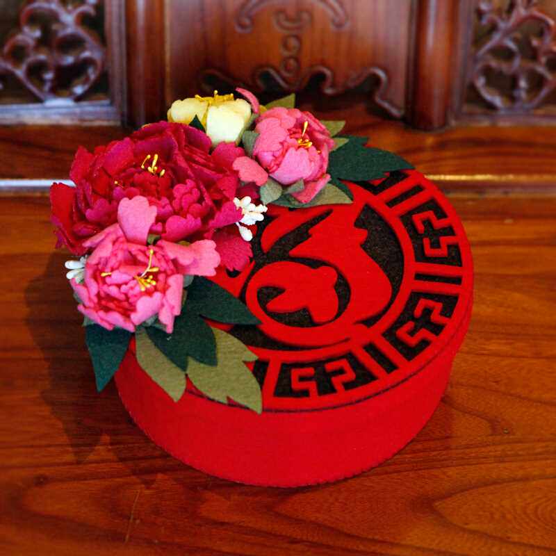 Spring Festival New Year decorations Gift Candy Box Containing box handmade diy to make unwoven adult material bag