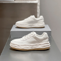 Inner Height Small White Shoes Womens 2022 New Genuine Leather All-match Muffin Thick-soled Inner Height Melting Shoes Breathable Sneakers