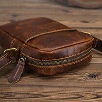 New new mens bag crossbody small backpack Cowhide shoulder bag leather mens bag mini fashion bag simple tide