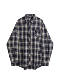 American Retro Plaid Shirt for Women in Spring and Summer, Polo Collar Sun Protection Top, Lazy Style, Loose Fit, Thin Long Sleeves