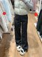 Lazy commuter wear women's spring and autumn lulu narrow version high-waist casual wide-leg trousers straight-leg sports pants