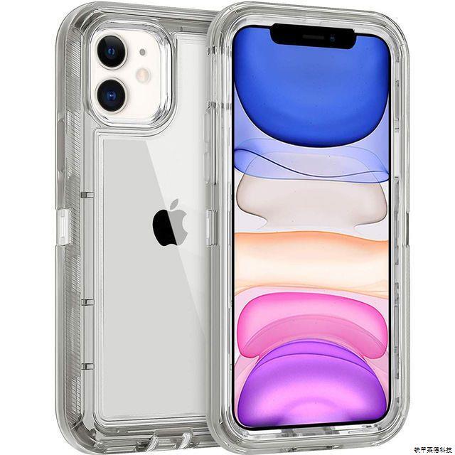 Transparent Heavy-Duty Phone Case Suitable for Apple 17 Three-Piece Set Anti-Drop Protective Case iPhone 15 Pro Max Transparent Double-Layer Protective Case Xr