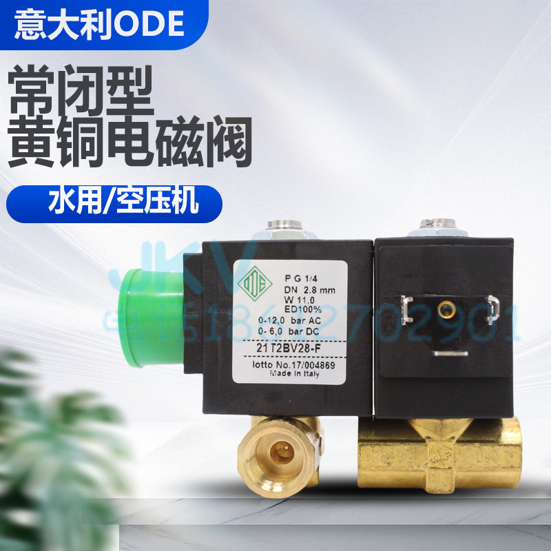 纯铜丝扣两通进口电磁阀 21t2bv28-f 110v 220v 12v现货