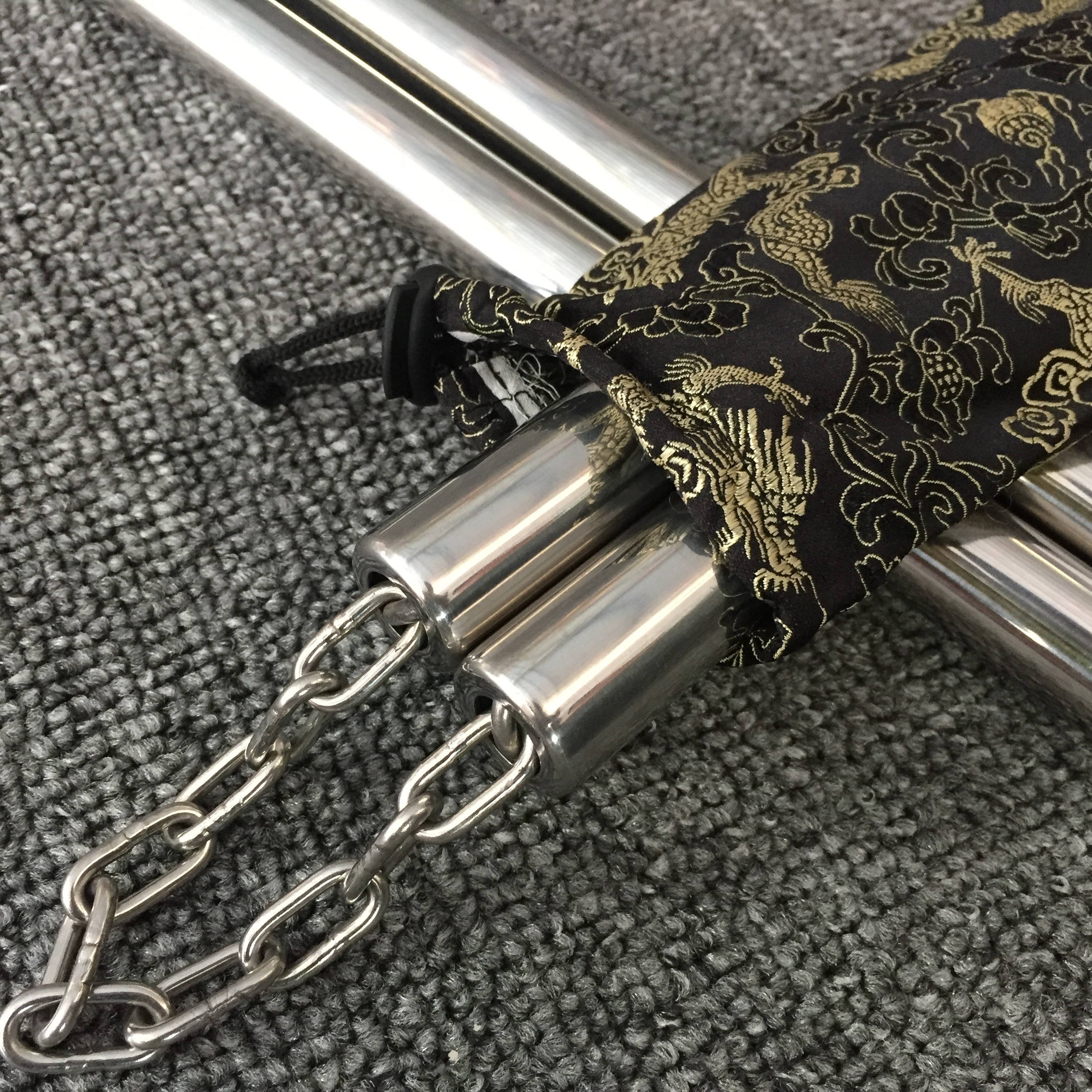 Stainless steel performance nunchaku training fitness nunchaku taekwondo adult two-section stick boutique stick martial land