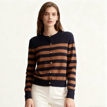 D800 foreign trade european and american single women's sweater new semi-round neck single-breasted all-match fashion bottoming sweater