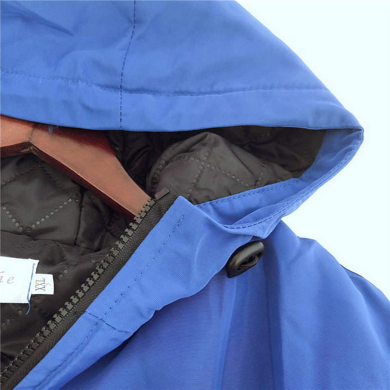 Áo khoác cotton nam EE17 2019 xuân hè mới áo khoác có mũ trùm đầu thời trang Hàn Quốc khâu màu quần áo cotton nam - Trang phục Couple áo khoác nam kaki