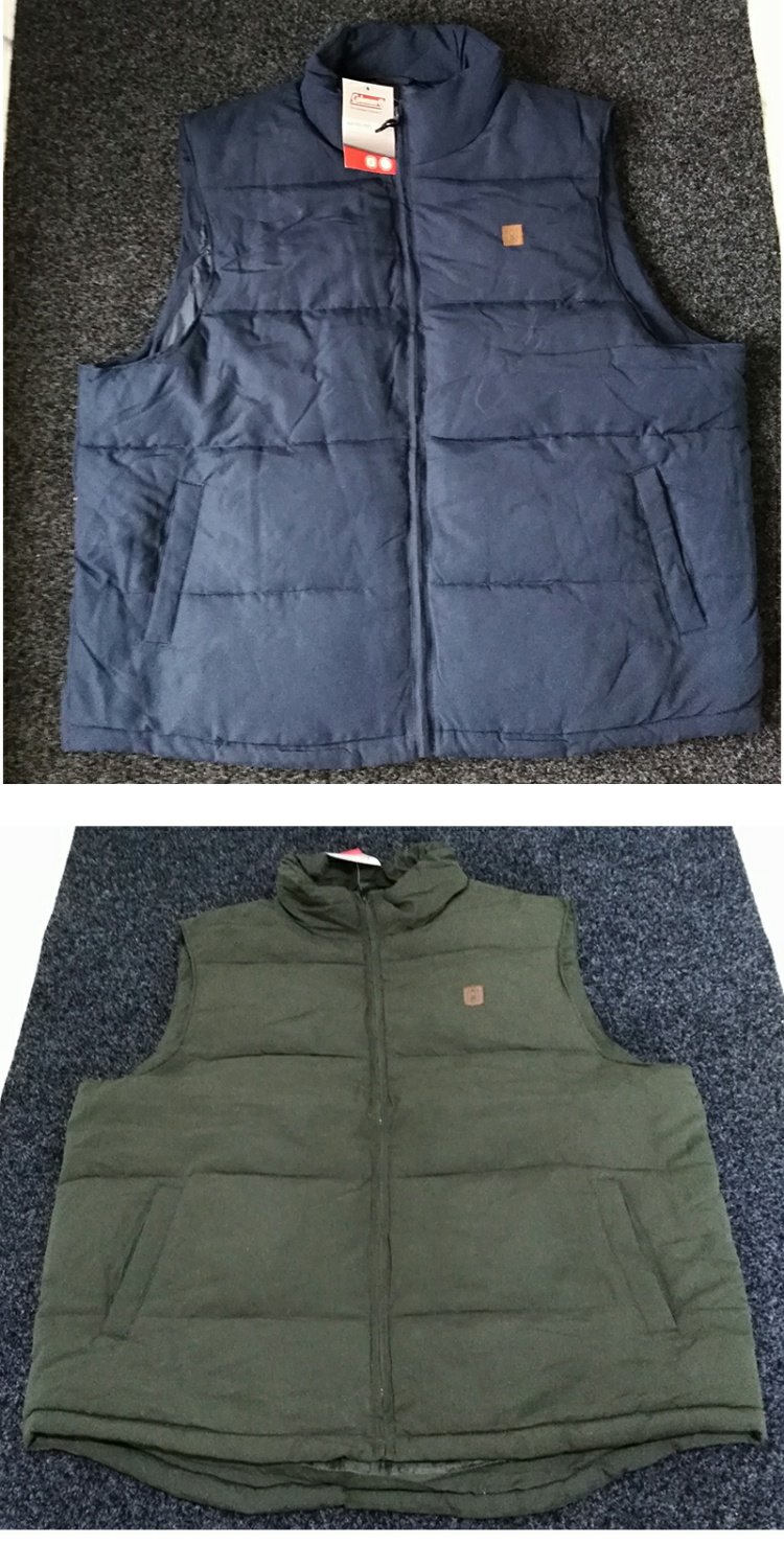 Phiên bản châu Âu của vest nam mùa đông chất béo lớn cộng với phân bón XL béo lỏng áo vest dày giản dị áo khoác lông