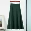 Green mid-length skirt Spring and summer net red skirt Large size belly umbrella skirt Hanging long skirt Large skirt