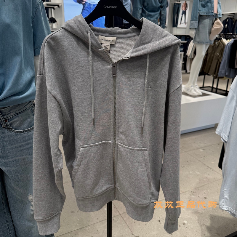 Calvinklein 25 Autumn Women's Casual Style Small Logo Embroidered Hooded Zipper Cardigan Sweatshirt 47B237G Calvinklein 25 Autumn Women's Casual Style Small Logo Embroidered Hooded Zipper Cardigan Sweatshirt 47B237G