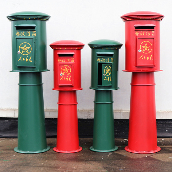 Extra large British retro iron post box mailbox model photography props home soft decoration ornaments