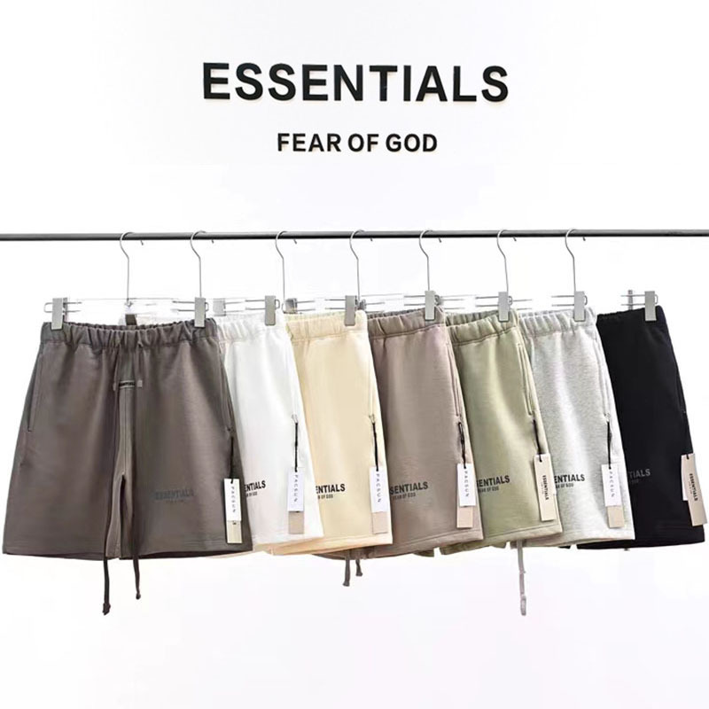 Fog Miki Multi-Line Essentials Shorts for Men and Women, Summer American Style Trendy Brand Reflective Sports Casual Five-Point Shorts