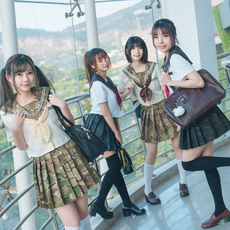 Trn Black and Gray Industrial Jk Mcbk Mc Uniform Skirt Tactical Pleated Skirt Armed Girl Daily Wear