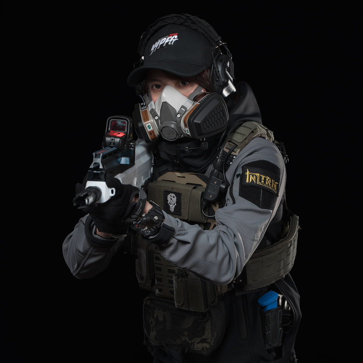 TRN's BAC Black Ash Industrial Tactical Soft Shell Storm Jacket Waterproof Warm Jacket Fall/Winter Hooded Jacket