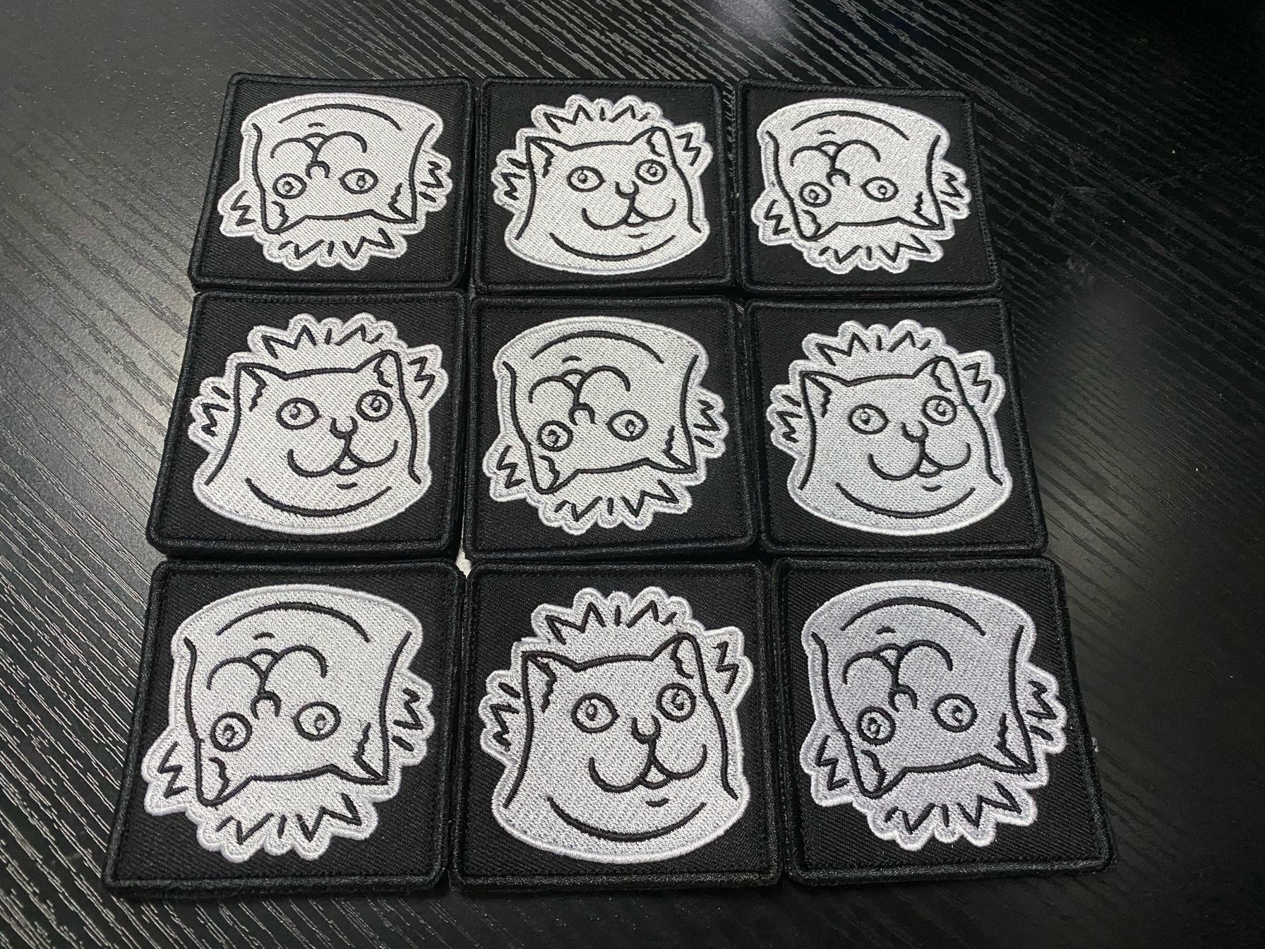 BAC Black Grey Industry Strange knowledge added to the kitty morale Chapter Arm Badge Magic Sticker Arm Badge