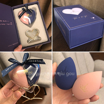 Er Wood heart-shaped love heart happy beauty makeup egg sponge egg does not eat powder soft powder puff makeup puff makeup puff Wood gourd