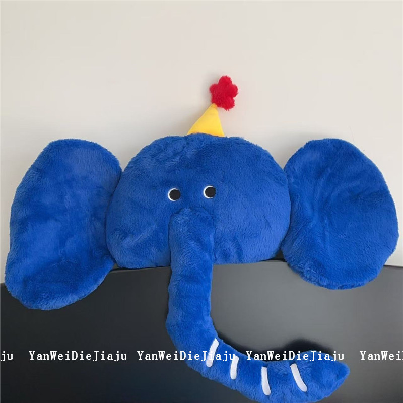 Elephant pillow cute plush toy home sofa pillow office cushion bedside backrest bay window decoration