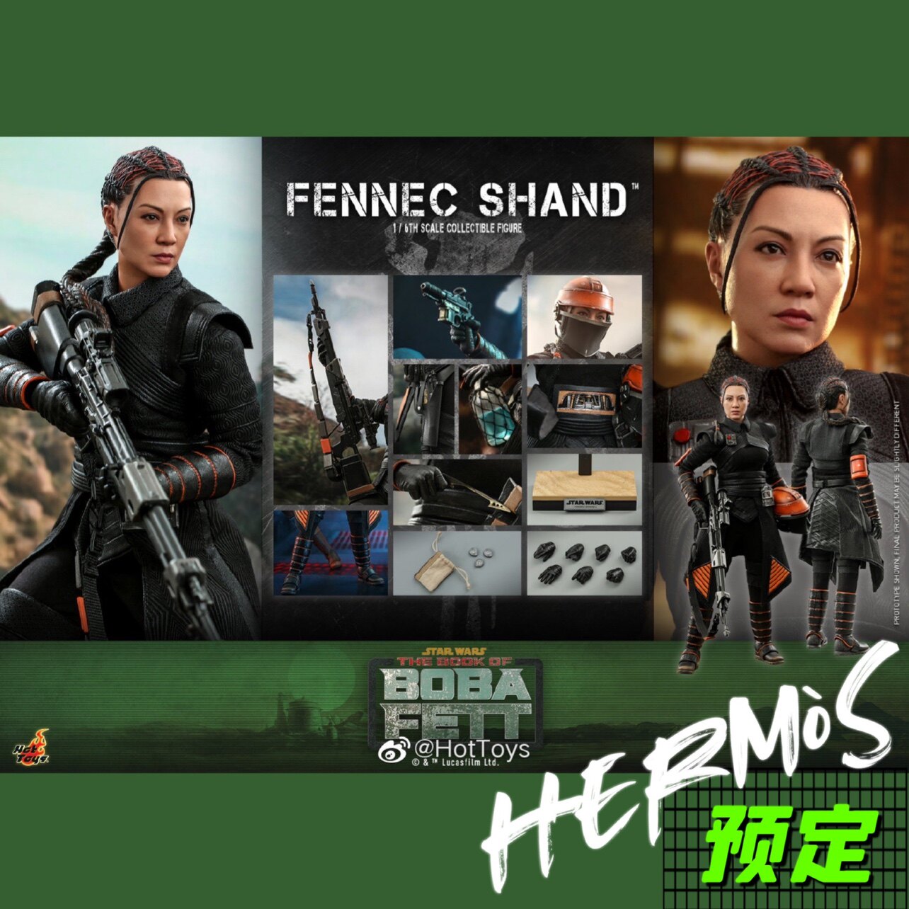 HOTTOYS HT TMS068 American TV series Star Wars The Book of Boba Fett Feneker Shand