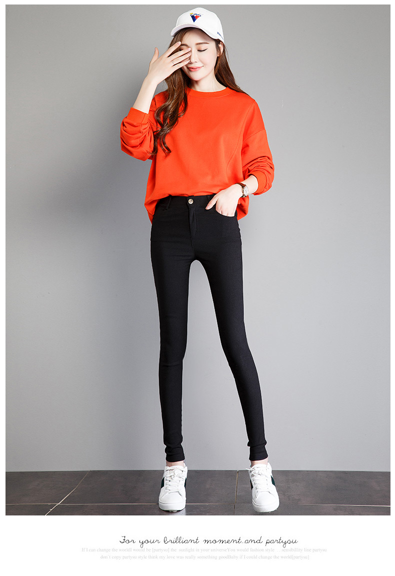 2018 phụ nữ mới eo cao mặc quần đen 9 điểm chân quần legging bút chì mùa thu phần mỏng phiên bản Hàn Quốc cỡ lớn đã mỏng quần lót nữ