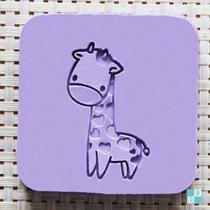Custom diy handmade soap stamp pottery clay seal silicone mold soap mould bulk promotion giraffe