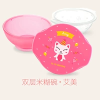 Двойная слоя рисовая паста миска (Эмми) без анти -скольжения