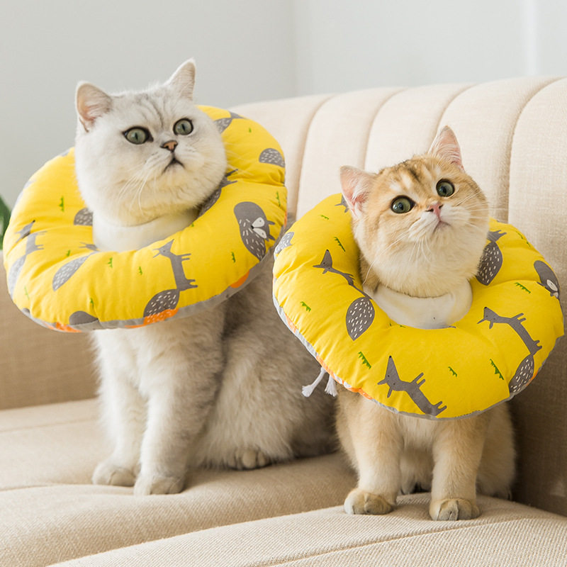 Elizabeth Circle Cat Neck Ring Dog Collar Neutering Soft Ring Head Hood Anti Licking Hood Medical Bed Bag