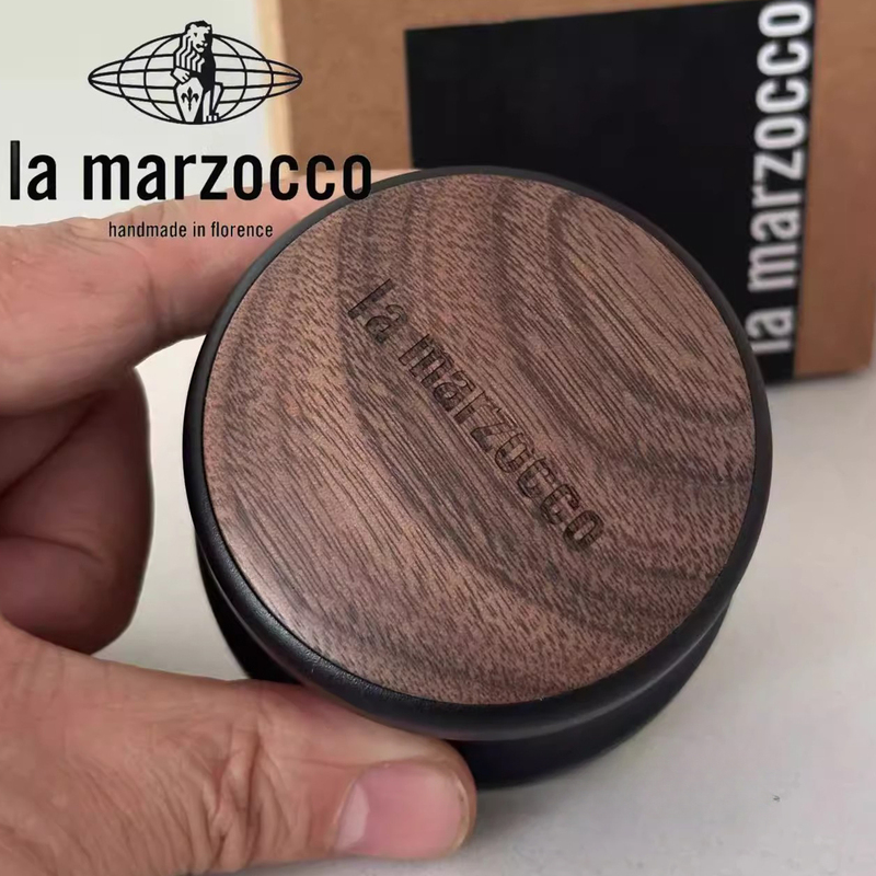 Italian Coffee Machine Accessories Walnut Wood Stainless Steel Four-Blade 58mm Coffee Tamper