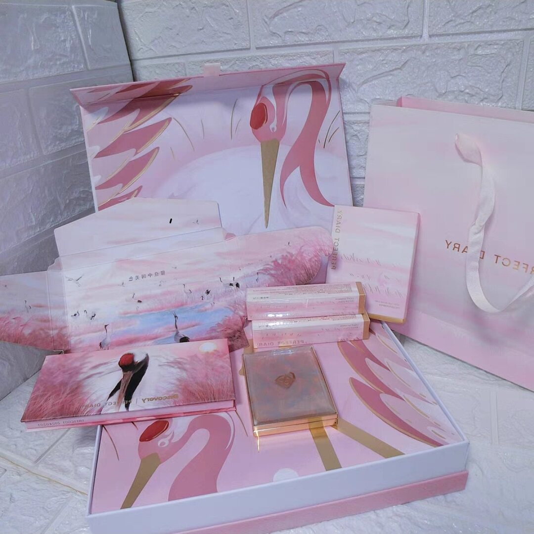 Perfect Diary Animal Eye Shadow Top Crane Pan Matt Pearl Flash Pink Valentine's Day 520 gift box to send girlfriend