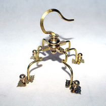 Special price Brass white copper thirteen Taibao copper hook Red embroidered eye indigo chin bird cage hook Fangyuan bird cage accessories