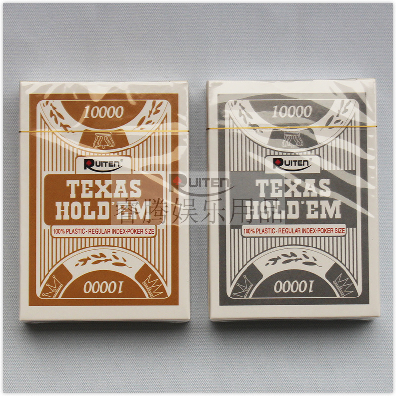 The Rueten's new gold and silver playing cards all plastic small words Poker's poker poker Texas poker washable