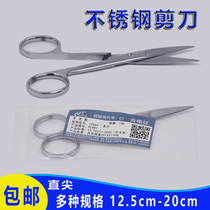 Quality Stainless Steel Scissors Experimental Surgery Scissors Straight Tip Thickening Scissors Beauty Cut 12 5cm 