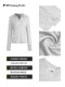 Passway Studio Seagull Collar Long Sleeve Knitted Sweater Blouse for Women Versatile Casual Base Layer Top