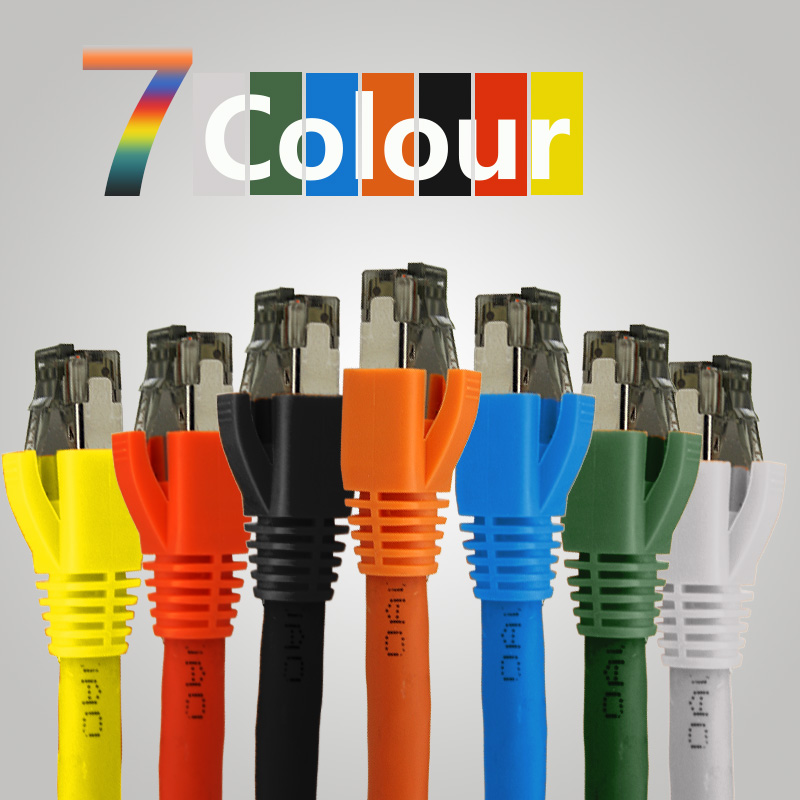 7-8 5mm network cable super six category seven crystal head sheath Cat6 or Cat7 shielded network cable protective sleeve color