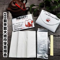 Disposable film glove set toothpick wet tissue creative National Lobster food cooked food takeaway set