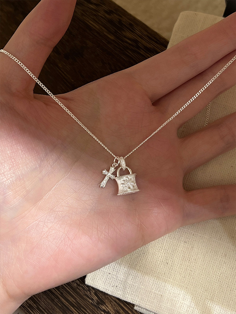 Vintage Silver Lock Pendant Necklace 2026 - Beautiful and Luxurious Sweater Chain