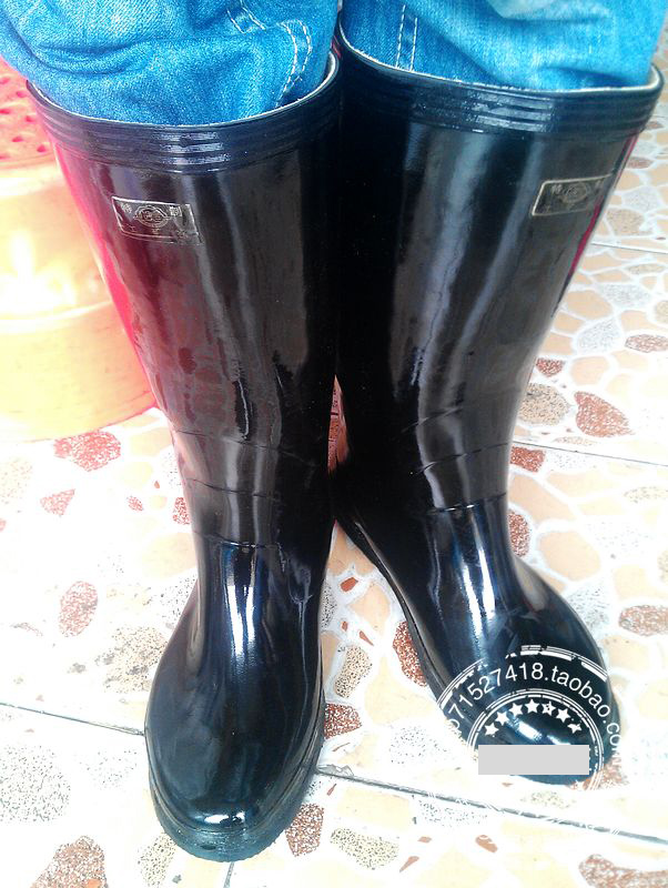 Male Style Lady High Cylinder Rain Boots Work Boots Rain Shoes High Cylinder Rain Boots Water Shoes Laubo Three Anti Labour Mine Boots