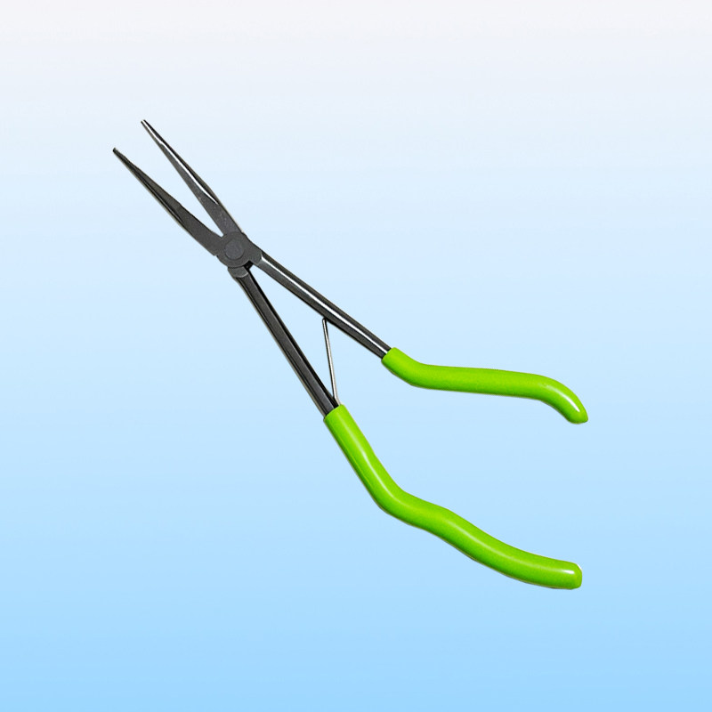 11 inch long handle needle nose pliers curved nose pliers tip pliers long nose pliers advertising word bending auxiliary anti-slip clamping pliers