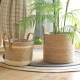 Nordic Rattan Grass Flower Pot Plant Green Plant Floor Large Set Pot Woven Flower Basket High-grade Light Luxury Home Decoration Basket