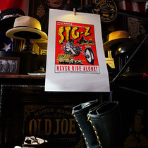 Stagents STG-Z Death Rider four-color hand screen printing poster limited perimeter