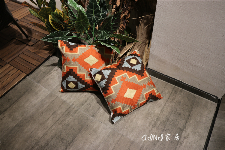 Thời trang Thêu Đệm Gối Gối tựa lưng Gió Quốc Gia Đệm Sofa Gối Đệm Vỏ Bông Gối Gối - Trở lại đệm / Bolsters gối tựa ghế sofa
